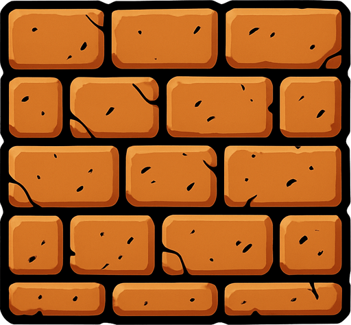 wall block.
In-Game asset.  2d.  High contrast.  No shadows