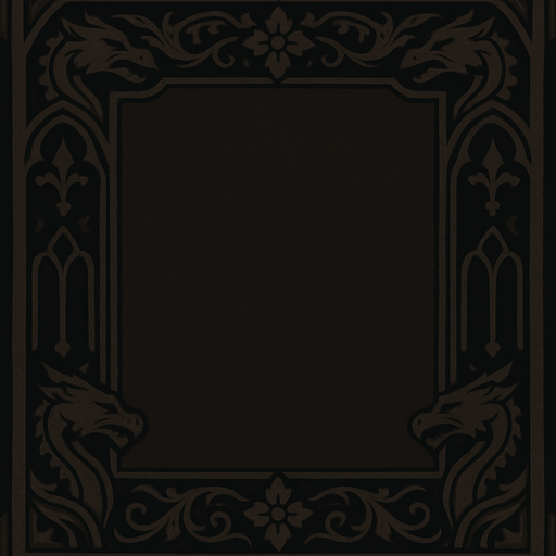 rectangular frame, medevil concept  without text and dark color platte.
In-Game asset.  2d.  High contrast.  No shadows