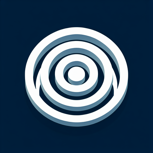 3 white flat isometric concentric circles like a target.