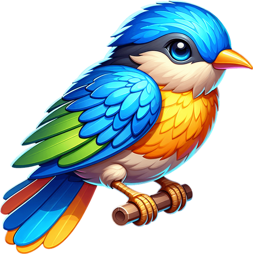 Flappy Bird Realistic Bird.
Single Game Texture. In-Game asset. 2d. Blank background. High contrast. No shadows.