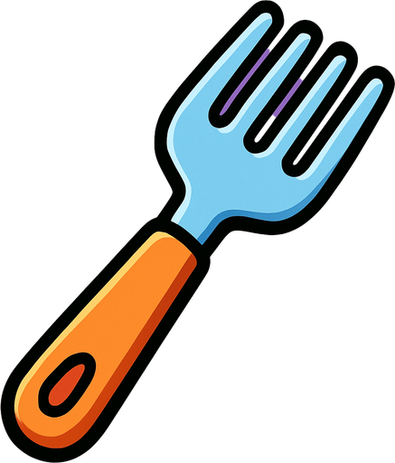 Fork.
In-Game asset.  2d.  High contrast.  No shadows