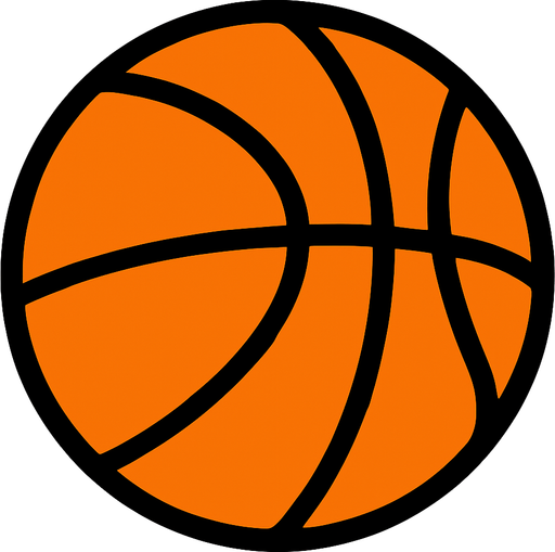 Basketball.
In-Game asset.  2d.  High contrast.  No shadows