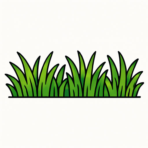 Line of grass.
In-Game asset.  2d.  High contrast.  No shadows