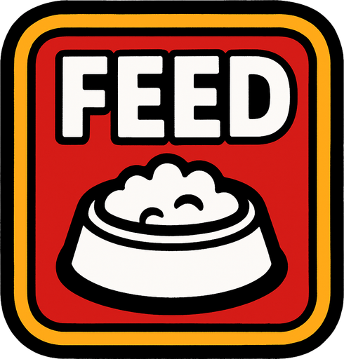 feed boutton.
In-Game asset.  2d.  High contrast.  No shadows