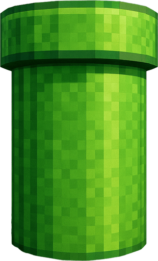 flappy bird pipe in Minecraft style