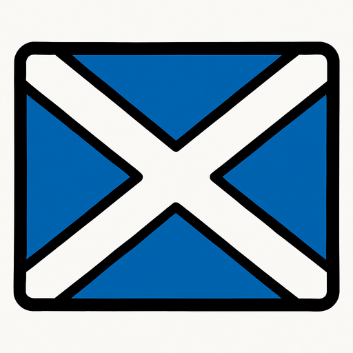 scotland flag.
In-Game asset.  2d.  High contrast.  No shadows