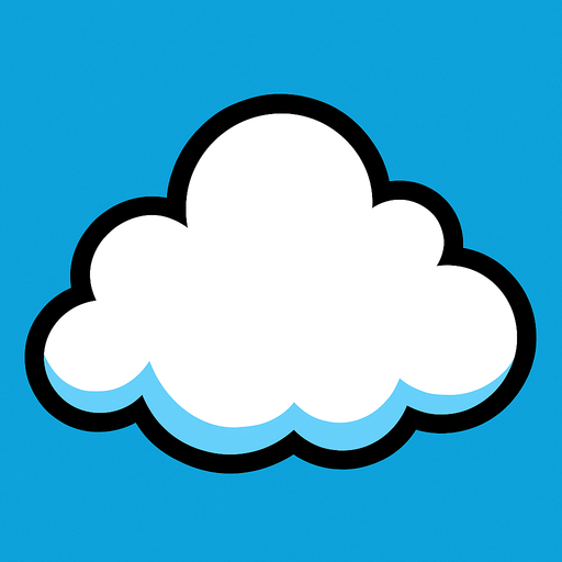 cloud.
In-Game asset.  2d.  High contrast.  No shadows