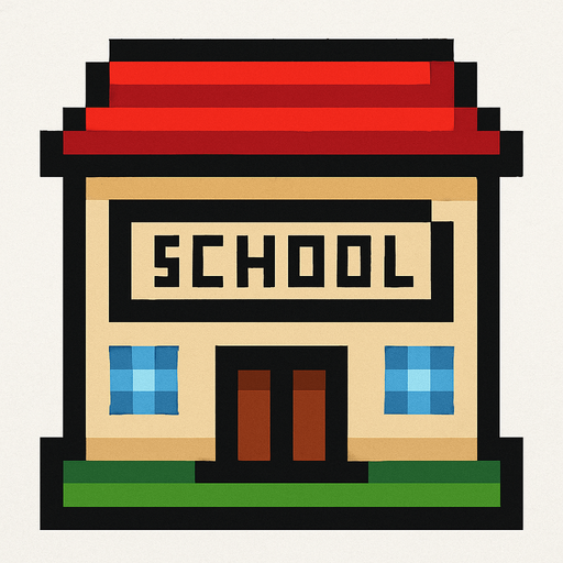 School tile 2d pixilated topdown.
In-Game asset.  2d.  High contrast.  No shadows