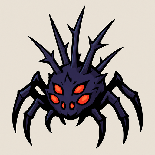 spider thorn.
In-Game asset.  2d.  High contrast.  No shadows