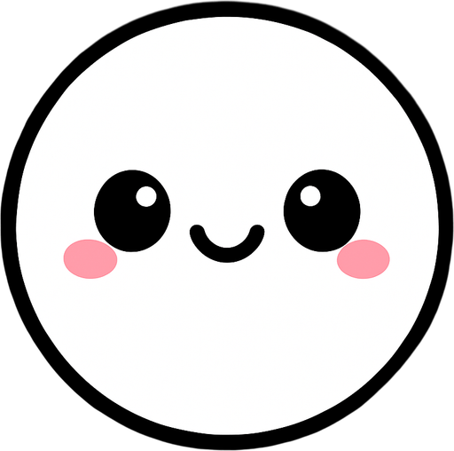 crea la imagen de una pelotita blanca simple kawai.
In-Game asset.  2d.  High contrast.  No shadows