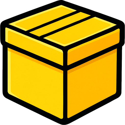 A yellow box.
In-Game asset.  2d.  High contrast.  No shadows