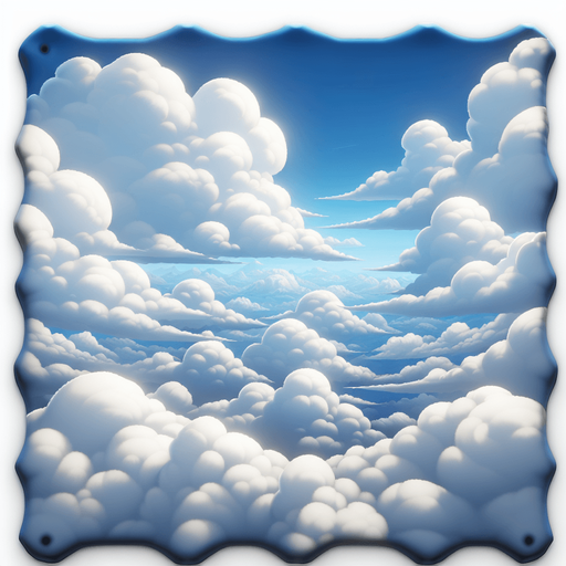 Clouds from overhead. 
Single Game Texture. In-Game asset. 2d. Blank background. High contrast. No shadows.