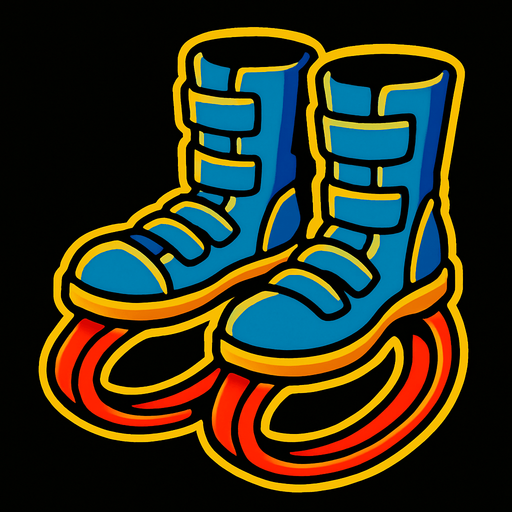 Botas de super salto.
In-Game asset.  2d.  High contrast.  No shadows