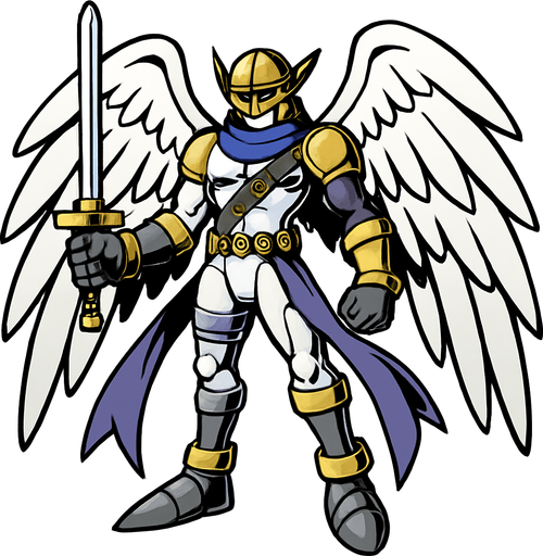 Magnaangemon.
In-Game asset.  2d.  High contrast.  No shadows