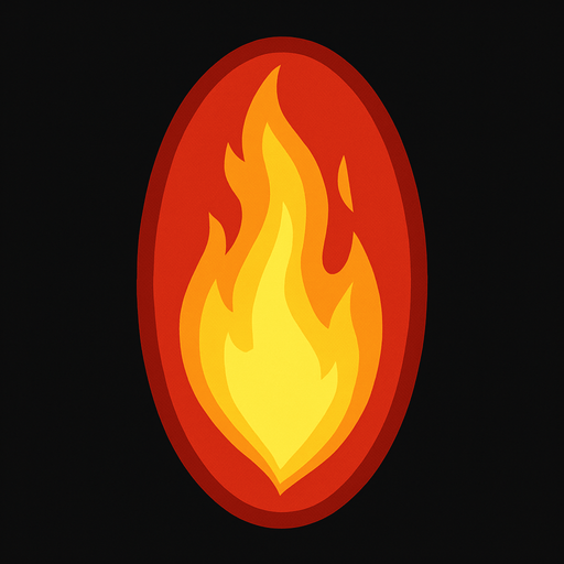 elips vertical fire light.
In-Game asset.  2d.  High contrast.  No shadows