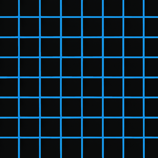 screen-wrappable repeating blue grid on dark background.
In-Game asset.  2d.  High contrast.  No shadows
