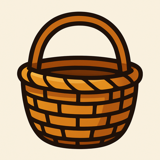 Basket.
In-Game asset.  2d.  High contrast.  No shadows