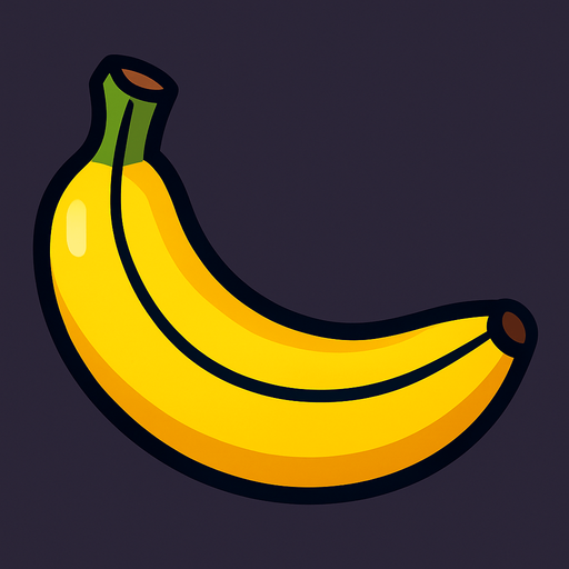 banana.
In-Game asset.  2d.  High contrast.  No shadows