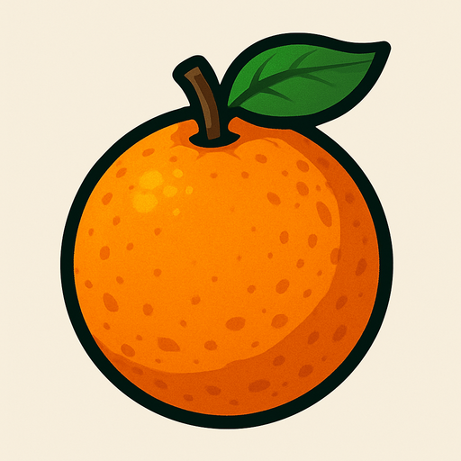 Portakal resmi oluştur.
In-Game asset.  High contrast.  No shadows