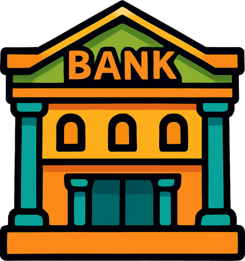 2d banka.
In-Game asset.  2d.  High contrast.  No shadows