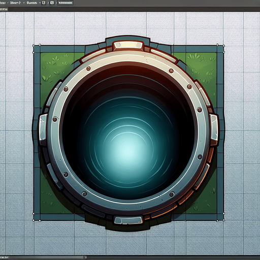 tube. view from the top. seen from above.
Single Game Texture. In-Game asset. 2d. Blank background. High contrast. No shadows.