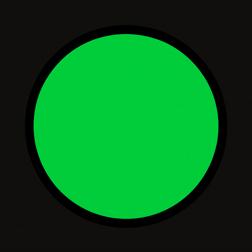 a circle green.
In-Game asset.  2d.  High contrast.  No shadows