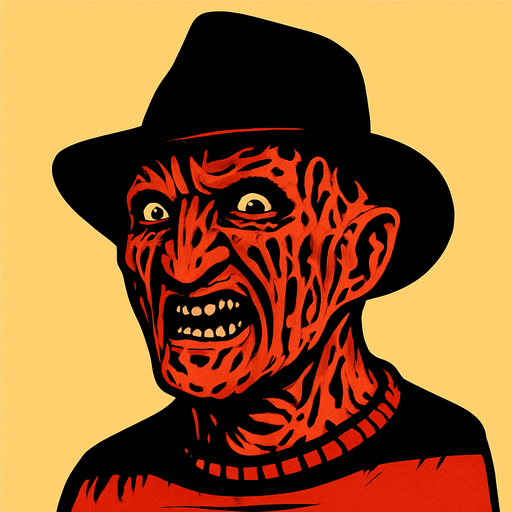 freddy krueger scary head.
In-Game asset.  2d.  High contrast.  No shadows