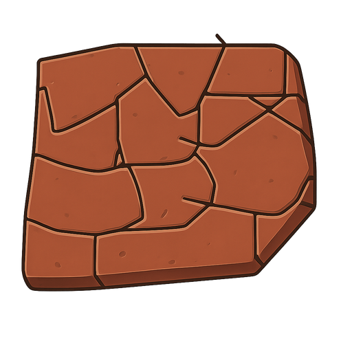 Tuğla duvar. No background. Transparent background. Blank background. No shadows. 2d. In-Game asset. flat