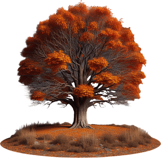 large AUTUMN SHADES tree with sparse bunches of leaves. branches are exposed, but the tree is tough and old.. true-color, realistic, Single Game Texture. In-Game asset. 2d. Blank background. High contrast. No shadows..
Single Game Texture.  In-Game asset.  2d.  Blank background.  High contrast.  No shadows