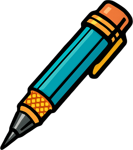 mechanical pencil.
In-Game asset.  2d.  High contrast.  No shadows