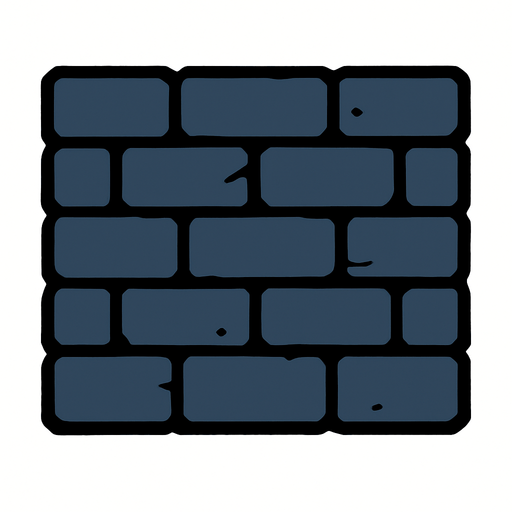 Wallblock.
In-Game asset.  2d.  High contrast.  No shadows