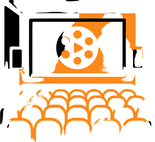 movie theater.
In-Game asset.  2d.  High contrast.  No shadows