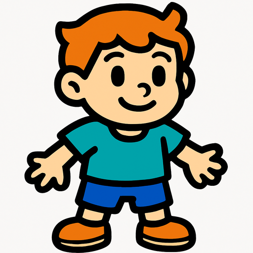 Kid.
In-Game asset.  2d.  High contrast.  No shadows