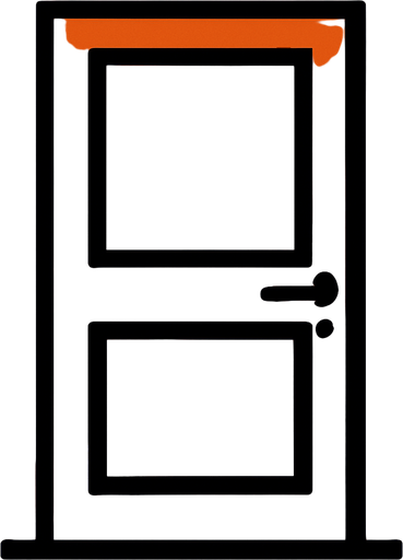 door shut.
In-Game asset.  2d.  High contrast.  No shadows