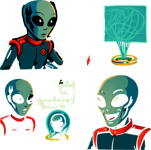 Make alien in 4th panel laugh