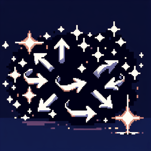 GIF animation of arrows  animation with a spark at the end of the sprite animation.
Sprite Game Texture. In-Game asset. 2d. Blank background. High contrast. No shadows.