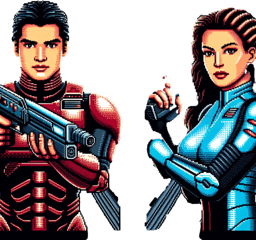 two D player with a gun