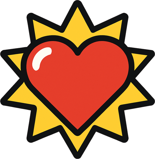 Powerup heart.
In-Game asset.  2d.  High contrast.  No shadows