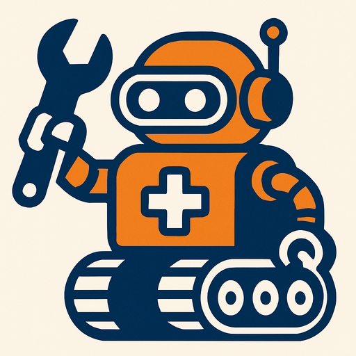 repairBot.
In-Game asset.  2d.  High contrast.  No shadows