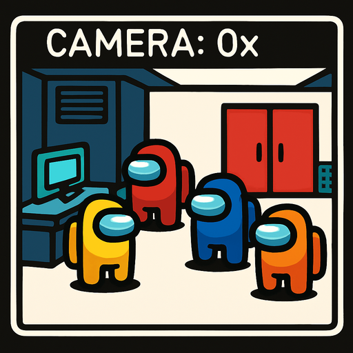 cameraView among us.
In-Game asset.  2d.  High contrast.  No shadows