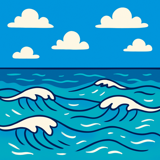 deniz arka plan.
In-Game asset.  2d.  High contrast.  No shadows