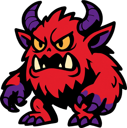 Monster.
In-Game asset.  2d.  High contrast.  No shadows