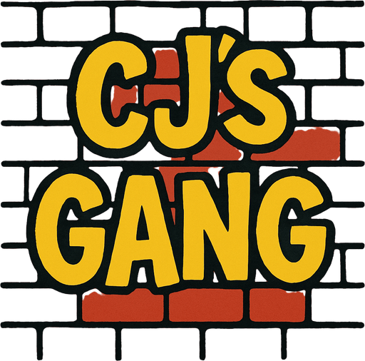 Tuğla duvar duvarda CJ's Gang yazacak.
In-Game asset.  2d.  High contrast.  No shadows