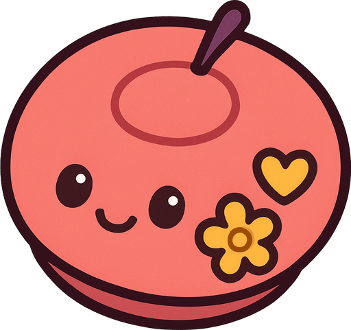 cute design beret top view..
In-Game asset.  2d.  High contrast.  No shadows