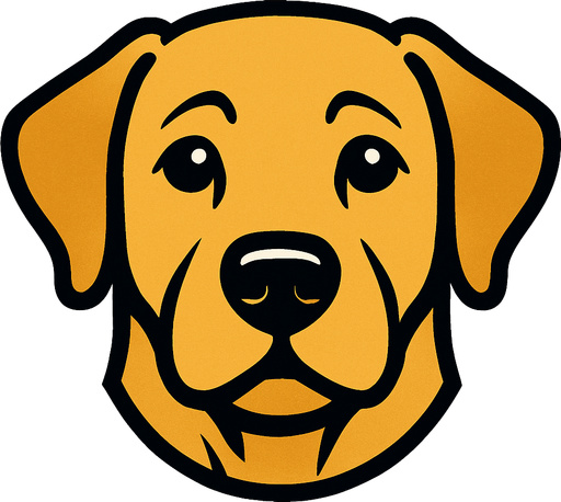 Cabeza de perro labrador.
In-Game asset.  2d.  High contrast.  No shadows