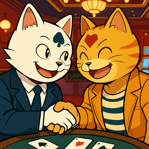 Show these same cats smiling and instead of clenched fists they’re grasping hands because they’re friends.