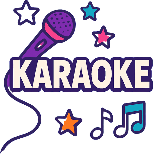 Fond d'écran karaoker.
In-Game asset.  2d.  High contrast.  No shadows