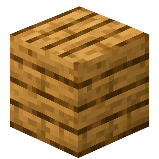minecraft tahta blok.
In-Game asset.  High contrast.  No shadows