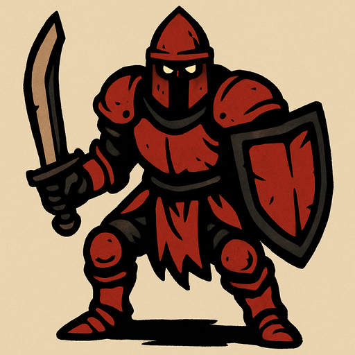 Orta çağ dönemi düşman.
In-Game asset.  2d.  High contrast.  No shadows