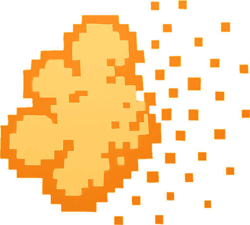 Disappear smoke pixel.
In-Game asset.  2d.  High contrast.  No shadows